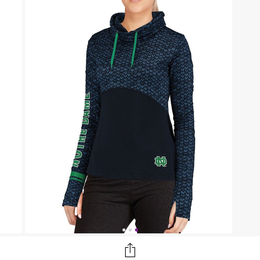 COPY - Notre Dame fighting Irish colosseum scaled cowl neck sweater shirt women